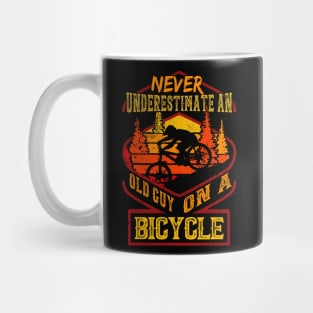 Never Underestimate An Old Guy On A Bicycle Mug